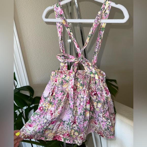 VGUC Beautiful Handmade Lacey Lane Floral Pinafore - Picture 3 of 4